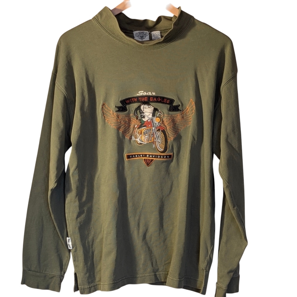 Harley-Davidson Taz Graphic Sweatshirt Men's L Acme Clothing Bikercore Casual